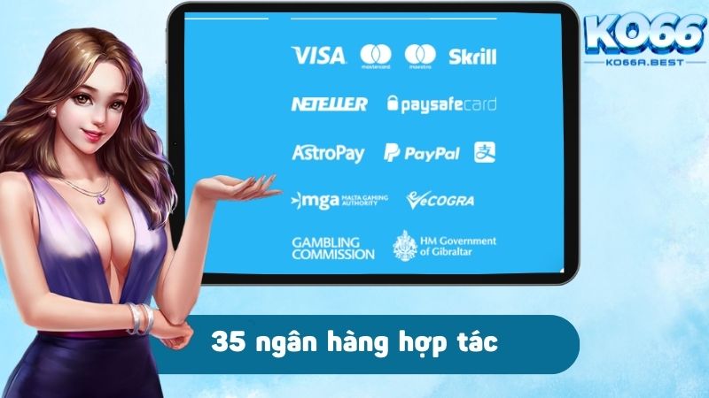 Đa dạng tài khoản nạp rút cho người chơi lựa chọn